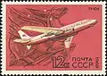 Tu-104 på frimærke i 1969