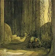 Skiftingen (John Bauer, 1913).