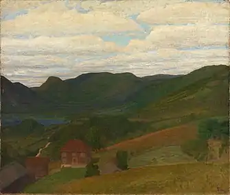 Landskab med gammel gård, 1897