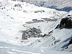 Tignes Val Claret i forgrunden