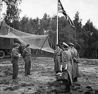 Fra modtagelsen i Lüneburg den 3. maj 1945