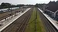 Baneterrænet set fra gangbroen