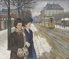 To veninder, ca. 1910, Randers Kunstmuseum