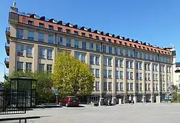 Tobaksmonopolets fabrik (1933-1939) på hjørnet af Maria Bangata/Maria Skolgata