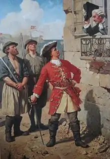 Tordenskjold i Marstrand (1875), Odense Bys Museer.