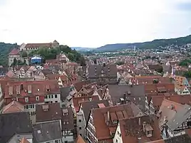 Tübingens gamle bydel set fra St. Georg.