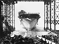 USS Enterprise (CV-6) løber af stablen ved Newport News Shipbuilding and Dry Dock Co. den 3. oktober 1936