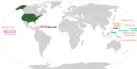 USA inklusiv territorier