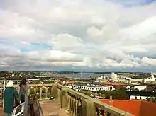 Udsigt fra Koldinghus over fjorden, august 2014