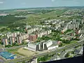 Udsigt fra Vilnius TV tårn over Karoliniškės