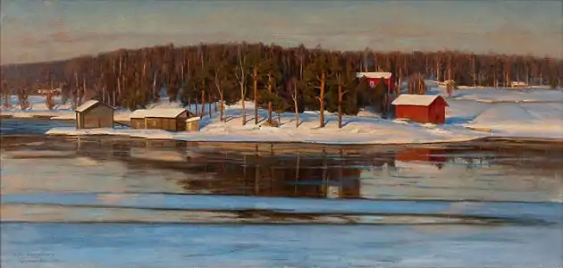 Aftensol fra 'Kymmene bruk' 1901