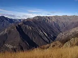 Val Pogallo, Cicogna, Cima Pedum og Cima della Laurasca, set fra Pizzo Pernice