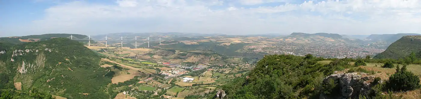 Panorama Millau-viadukten