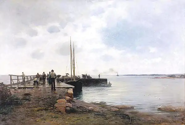 Postbryggen ved Eckerö, 1885 (fi)
