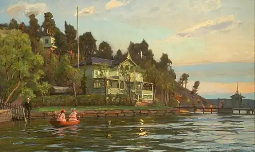 Scene fra Hirvensalo, 1903. En ø i byen Turku (Åbo) (sv)