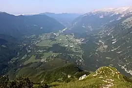 Den øvre Sočadal ved Bovec