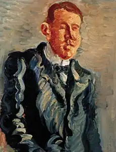 Selvportræt, 1919 eller 1920. Foto:  Bruun-Rasmussen.