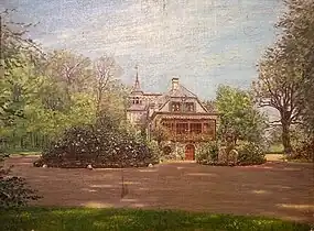 Villa Rolighed malet af Adolph Larsen i 1902