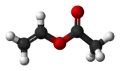 Kugle-og-pind-model af vinylacetat