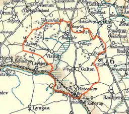 Placeringen af kommunen i Randers Amt.