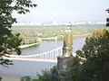 Dnepr løber gennem Ukraines hovedstad Kyiv