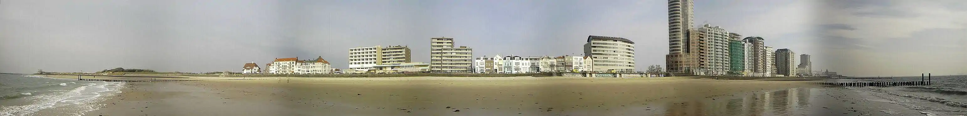 Panorama Vlissingenstrand og boulevard