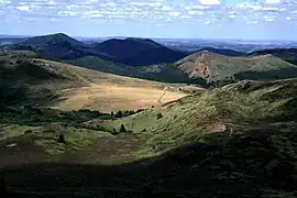 Vulkaner i Auvergne.