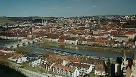 Udsigt over byen  fra fortet Marienberg