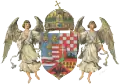 Våben for Ungarn som del af Østrig-Ungarn (udgave brugt før 1915).