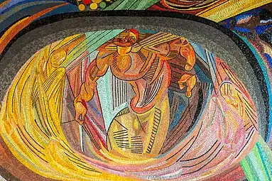 Mosaik: Menneskets fødselDie Geburt des Menschen