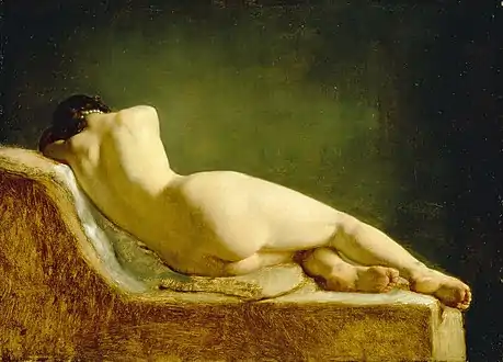 Wilhelm Marstrand, Liggende model, 1833, Udlånt til Nivaagaards Malerisamling for en 10årig periode fra 2019