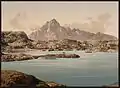Fjeldet Vågakallen og Kabelvåg omkring 1895