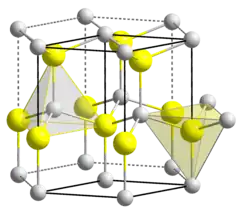 Enhedscelle, bold-og-pind-model af berylliumoxid