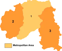 Kort over Xishuangbanna