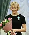 Olga Zajtseva hædres af Ruslands Præsident Medvedev i Kreml efter Vinter-OL 2010