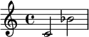 { c'2 bes'2 }