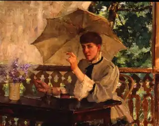 Kvinde med parasol, 1886