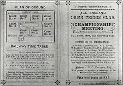 Wimbledon-programmet 1894