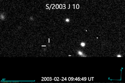 Animation af billeder fra opdagelsen af J 10