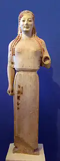 "Peplos Kore" på Akropolismuseet