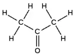Struktur af acetone