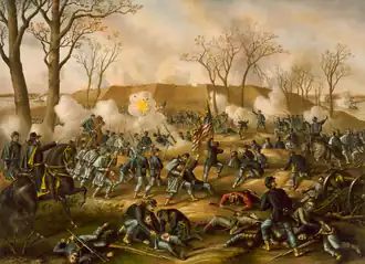 Battle of Fort Donelson, af Kurz og Allison, 1887.
