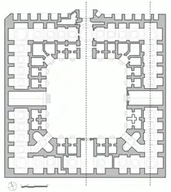 Plantegning af en Safavid karavanserai