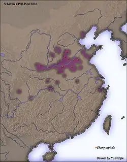 Shang-dynastiets placering