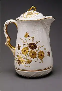 Chokoladekande i porcelæn med blomster (omkring 1900), Metropolitan Museum of Art, New York.