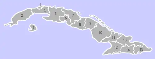 Provinser på Cuba