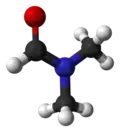 Kugle-og-pind-model af dimethylformamid