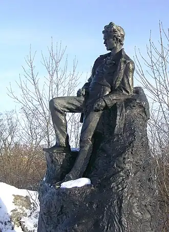 Den unge Strindberg i skærgården uden for 'Carl Eldhs ateljé'