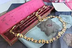 Elefantorden udstillet på museet.