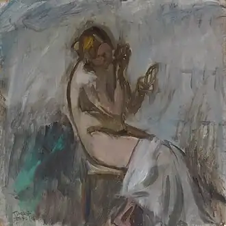 Model med spejl, 1924